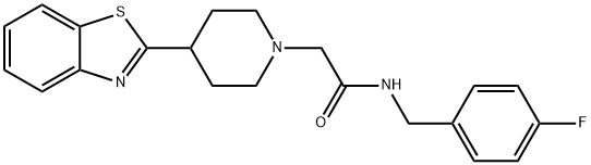 1-Piperidineacetamide,4-(2-benzothiazolyl)-N-[(4-fluorophenyl)methyl]-(9CI) Struktur