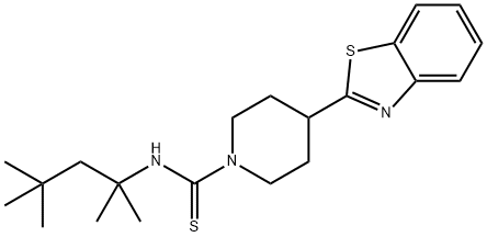 1-Piperidinecarbothioamide,4-(2-benzothiazolyl)-N-(1,1,3,3-tetramethylbutyl)-(9CI) Struktur