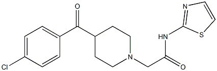 1-Piperidineacetamide,4-(4-chlorobenzoyl)-N-2-thiazolyl-(9CI) Struktur