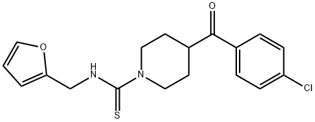 1-Piperidinecarbothioamide,4-(4-chlorobenzoyl)-N-(2-furanylmethyl)-(9CI) Struktur