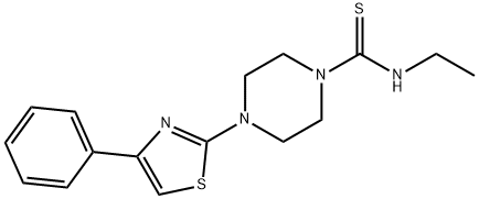 1-Piperazinecarbothioamide,N-ethyl-4-(4-phenyl-2-thiazolyl)-(9CI) Struktur