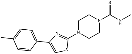 1-Piperazinecarbothioamide,N-methyl-4-[4-(4-methylphenyl)-2-thiazolyl]-(9CI) Struktur