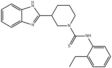 1-Piperidinecarbothioamide,3-(1H-benzimidazol-2-yl)-N-(2-ethylphenyl)-(9CI) Struktur