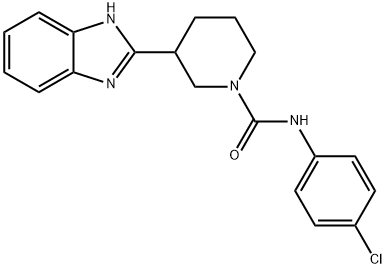 1-Piperidinecarboxamide,3-(1H-benzimidazol-2-yl)-N-(4-chlorophenyl)-(9CI) Struktur