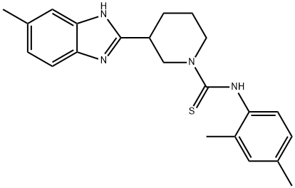 1-Piperidinecarbothioamide,N-(2,4-dimethylphenyl)-3-(5-methyl-1H-benzimidazol-2-yl)-(9CI) Struktur