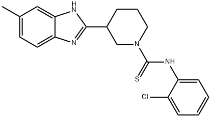 1-Piperidinecarbothioamide,N-(2-chlorophenyl)-3-(5-methyl-1H-benzimidazol-2-yl)-(9CI) Struktur