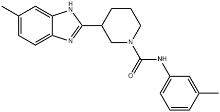 1-Piperidinecarboxamide,3-(5-methyl-1H-benzimidazol-2-yl)-N-(3-methylphenyl)-(9CI) Struktur