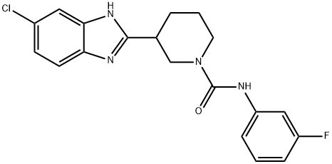 1-Piperidinecarboxamide,3-(5-chloro-1H-benzimidazol-2-yl)-N-(3-fluorophenyl)-(9CI) Struktur