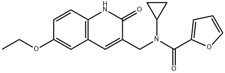 2-Furancarboxamide,N-cyclopropyl-N-[(6-ethoxy-1,2-dihydro-2-oxo-3-quinolinyl)methyl]-(9CI) Struktur