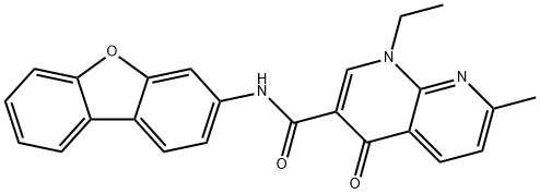 1,8-Naphthyridine-3-carboxamide,N-dibenzofuran-3-yl-1-ethyl-1,4-dihydro-7-methyl-4-oxo-(9CI) Struktur