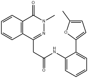 1-Phthalazineacetamide,3,4-dihydro-3-methyl-N-[2-(5-methyl-2-furanyl)phenyl]-4-oxo-(9CI) Struktur