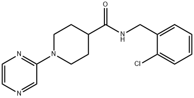 4-Piperidinecarboxamide,N-[(2-chlorophenyl)methyl]-1-pyrazinyl-(9CI) Struktur