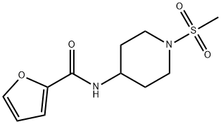 2-Furancarboxamide,N-[1-(methylsulfonyl)-4-piperidinyl]-(9CI) Struktur