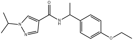 1H-Pyrazole-4-carboxamide,N-[1-(4-ethoxyphenyl)ethyl]-1-(1-methylethyl)-(9CI) Struktur