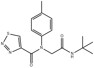 1,2,3-Thiadiazole-4-carboxamide,N-[2-[(1,1-dimethylethyl)amino]-2-oxoethyl]-N-(4-methylphenyl)-(9CI) Struktur