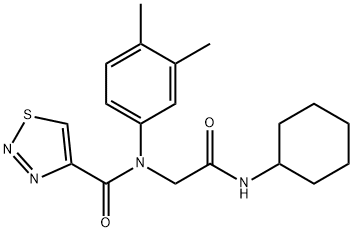 1,2,3-Thiadiazole-4-carboxamide,N-[2-(cyclohexylamino)-2-oxoethyl]-N-(3,4-dimethylphenyl)-(9CI) Struktur