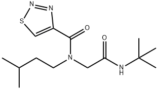 1,2,3-Thiadiazole-4-carboxamide,N-[2-[(1,1-dimethylethyl)amino]-2-oxoethyl]-N-(3-methylbutyl)-(9CI) Struktur