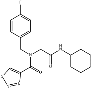 1,2,3-Thiadiazole-4-carboxamide,N-[2-(cyclohexylamino)-2-oxoethyl]-N-[(4-fluorophenyl)methyl]-(9CI) Struktur