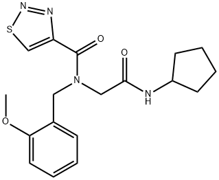 1,2,3-Thiadiazole-4-carboxamide,N-[2-(cyclopentylamino)-2-oxoethyl]-N-[(2-methoxyphenyl)methyl]-(9CI) Struktur