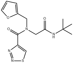 1,2,3-Thiadiazole-4-carboxamide,N-[2-[(1,1-dimethylethyl)amino]-2-oxoethyl]-N-(2-furanylmethyl)-(9CI) Struktur