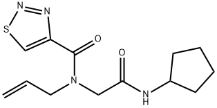 1,2,3-Thiadiazole-4-carboxamide,N-[2-(cyclopentylamino)-2-oxoethyl]-N-2-propenyl-(9CI) Struktur