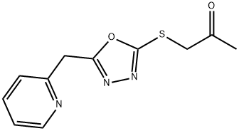 2-Propanone,1-[[5-(2-pyridinylmethyl)-1,3,4-oxadiazol-2-yl]thio]-(9CI) Struktur