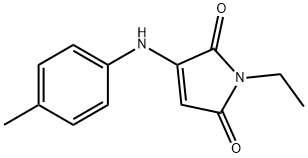 1H-Pyrrole-2,5-dione,1-ethyl-3-[(4-methylphenyl)amino]-(9CI) Struktur