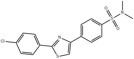 4-[2-(4-chlorophenyl)-1,3-thiazol-4-yl]-N,N-dimethylbenzenesulfonamide Struktur