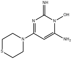 4-Pyrimidinamine,2,3-dihydro-3-hydroxy-2-imino-6-(4-thiomorpholinyl)-(9CI) Struktur