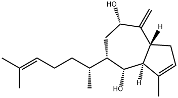 (3aS)-5α-[(R)-1,5-Dimethyl-4-hexenyl]-1,3aα,4,5,6,7,8,8aβ-octahydro-3-methyl-8-methylene-4α,7α-azulenediol Struktur