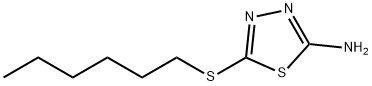 5-(hexylsulfanyl)-1,3,4-thiadiazol-2-amine Struktur