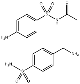 N-((4-Aminophenyl)sulfonyl)acetamide compound with 4-(aminomethyl)benzenesulfonamide (1:1) Struktur