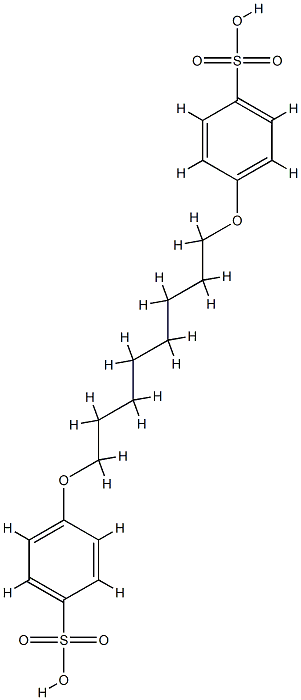 4-[8-(4-sulfophenoxy)octoxy]benzenesulfonic acid Struktur