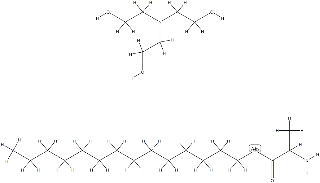 N-tetradecyl-beta-alanine, compound with 2,2',2''-nitrilotriethanol (1:1)  Struktur