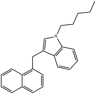 1-ペンチル-3-(1-ナフチルメチル)-1H-インドール 化學(xué)構(gòu)造式