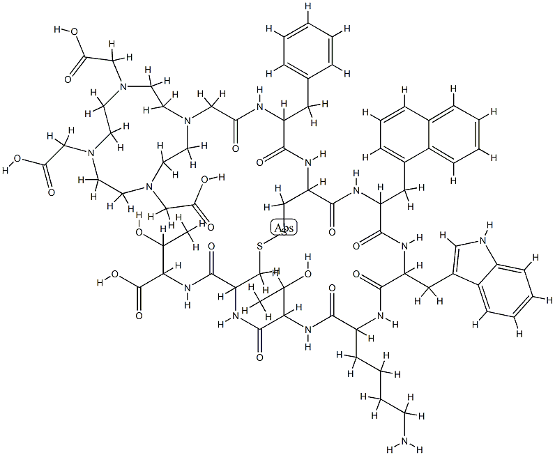 DOTA-NOC, DOTA-[Nal3]-octreotide Struktur