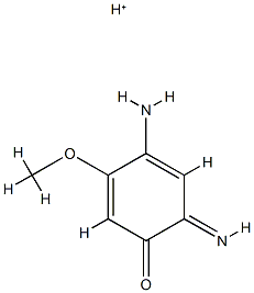 2,4-Cyclohexadien-1-one,  4-amino-6-imino-3-methoxy-,  conjugate  monoacid  (9CI) Struktur