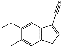 1H-Indene-3-carbonitrile,5-methoxy-6-methyl-(9CI) Struktur