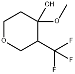 2H-Pyran-4-ol,tetrahydro-4-methoxy-3-(trifluoromethyl)-(9CI) Struktur