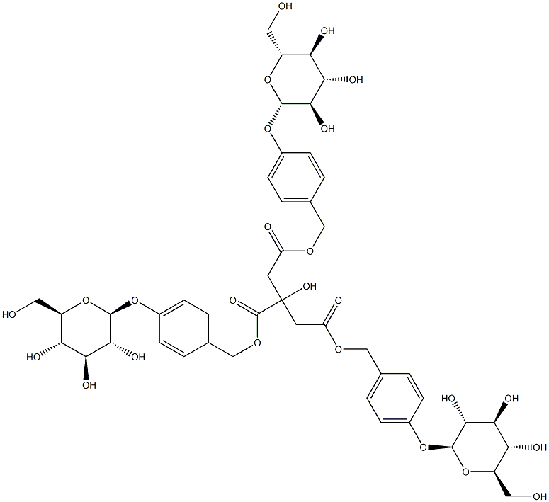 Citric acid tris(p-β-D-glucopyranosyloxybenzyl) ester