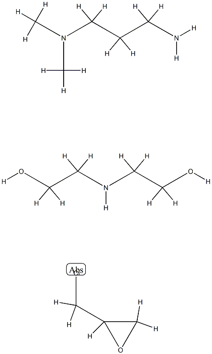 Ethanol, 2,2'-iminobis-, polymer with (chloromethyl)oxirane and N,N-dimethyl-1,3-propanediamine Struktur