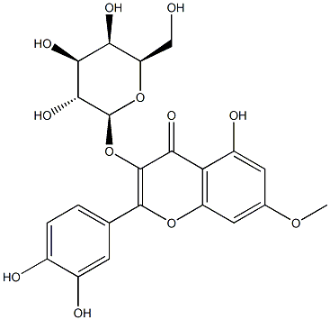 Rhamnetin 3-O-beta-D-galactopyranoside Struktur