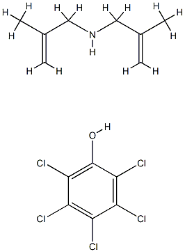 2-methyl-N-(2-methylprop-2-enyl)prop-2-en-1-amine, 2,3,4,5,6-pentachlo rophenol Struktur