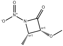 2-Azetidinone,3-methoxy-4-methyl-1-nitro-,(3R,4S)-rel-(9CI) Struktur