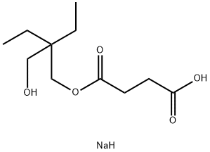 Succinic acid 1-sodium 4-(2,2-diethyl-3-hydroxypropyl) ester salt Struktur