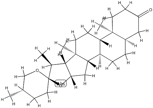 (25S)-5β-Spirostan-3-one Struktur