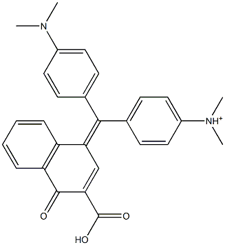 N-[4-[(3-Carboxylato-4-hydroxy-1-naphthalenyl)[4-(dimethylamino)phenyl]methylene]-2,5-cyclohexadien-1-ylidene]-N-methylmethanaminium Struktur