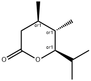 2H-Pyran-2-one,tetrahydro-4,5-dimethyl-6-(1-methylethyl)-,(4R,5S,6R)-rel-(9CI) Struktur