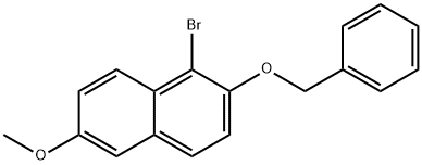 2-Benzyloxy-1-bromo-6-methoxynaphthalene Struktur