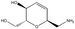 D-arabino-Hept-3-enitol, 1-amino-2,6-anhydro-1,3,4-trideoxy- (9CI) Struktur